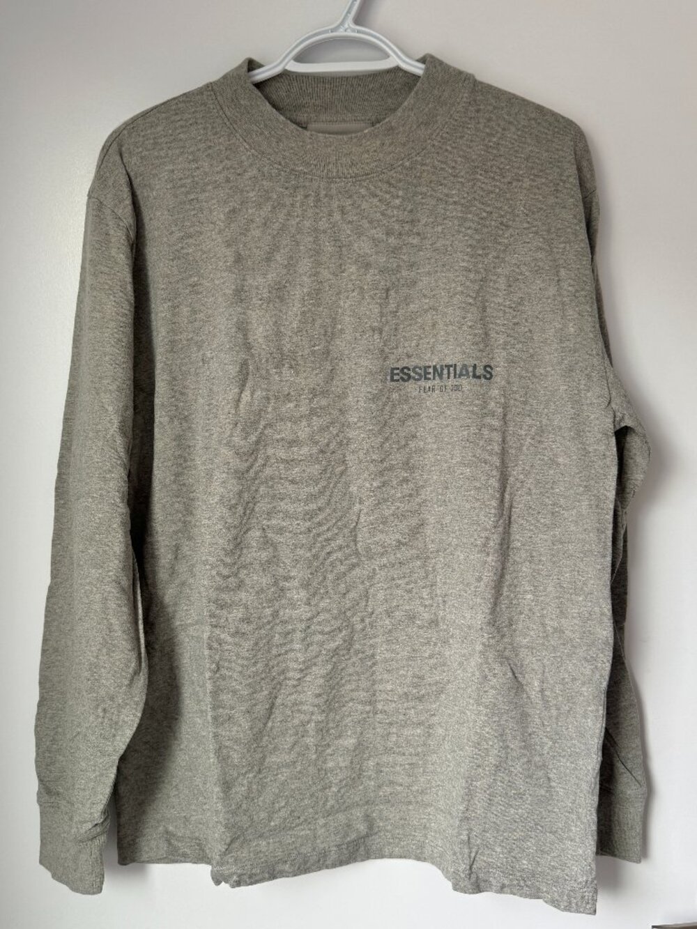 Essentials Grey Long Sleeve Tee Women’s Small
